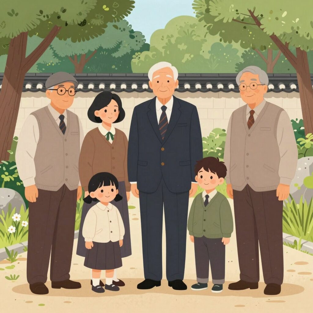 65세 이상 미추홀구 국가보훈대상자가 보훈예우수당 11만원을 받는 행복한 모습 일러스트