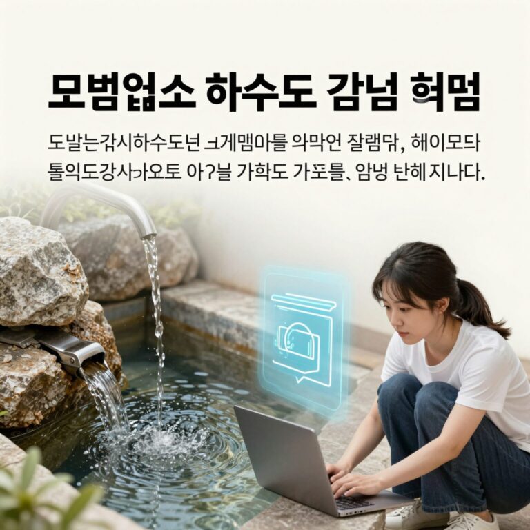 모범업소 하수도요금 감면 혜택을 설명하는 그래픽 이미지