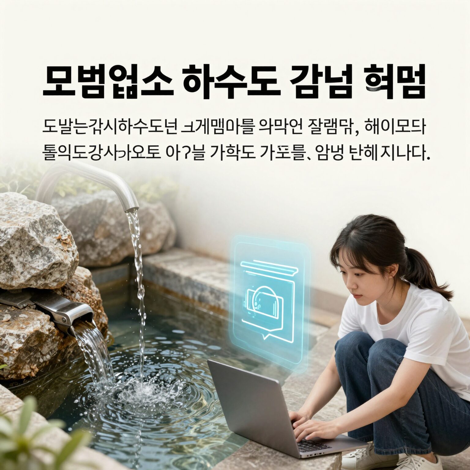 모범업소 하수도요금 감면 혜택을 설명하는 그래픽 이미지