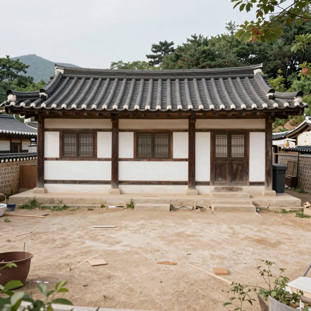 농어촌 빈집 정비 후 깔끔하게 변한 마당과 집 외관
