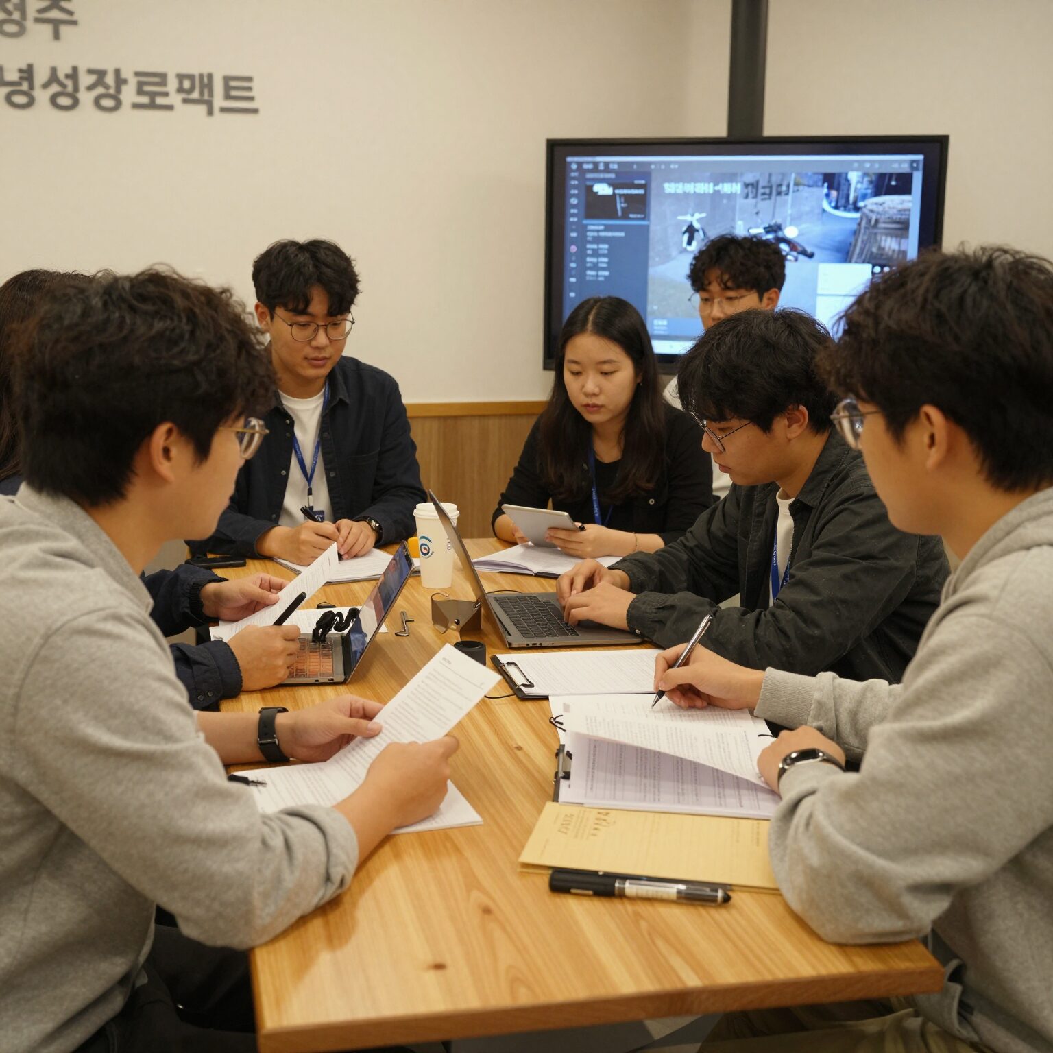 청주 청년성장프로젝트 청년카페 상담 모습