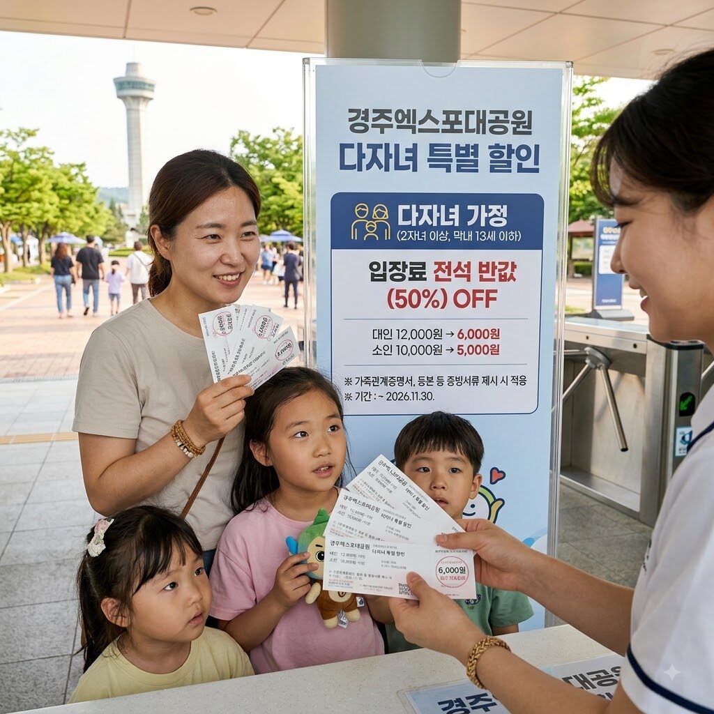 경주엑스포대공원 다자녀할인 반값