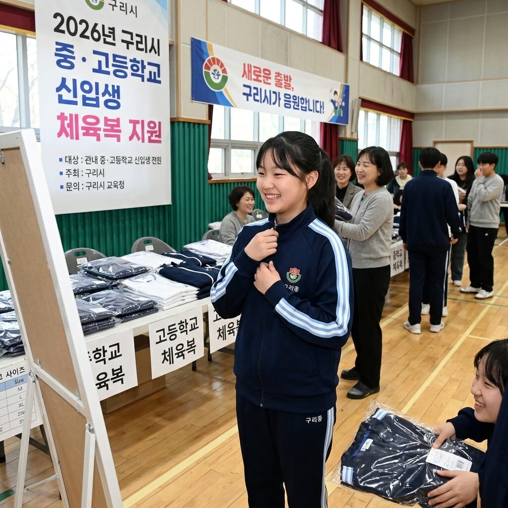 구리시 중고등학교 신입생 체육복 지원